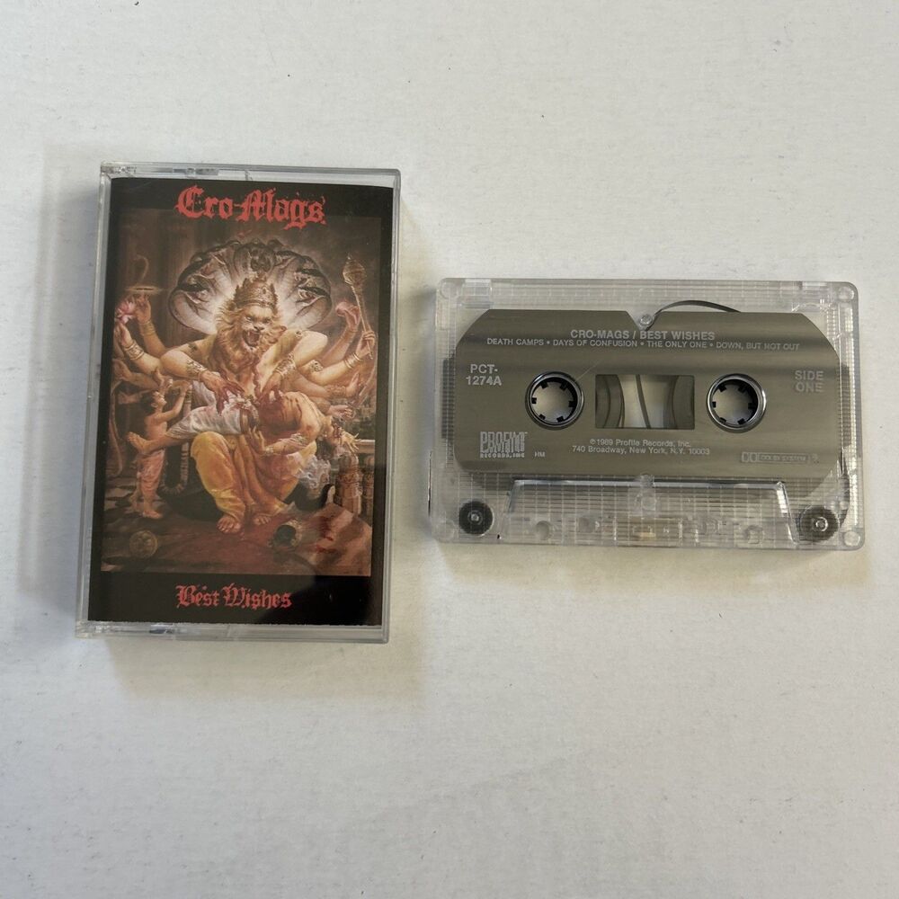 Cro-Mags Best Wishes Cassette Tape 1989 Album Profile Records PCT-1274 Vintage